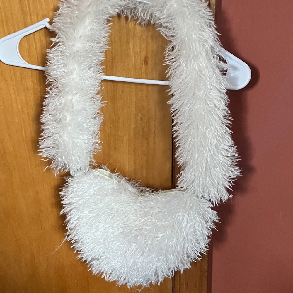 Fluffy White Shoulder Bag